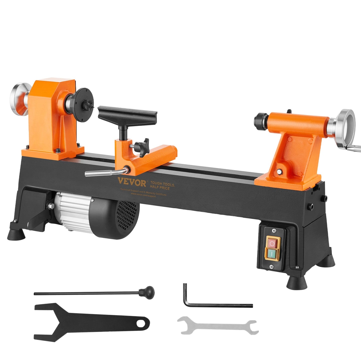 VEVOR 8.07-in x 57.48-in Variable Wood Lathe TSMGCCT1805HPDPOXV1