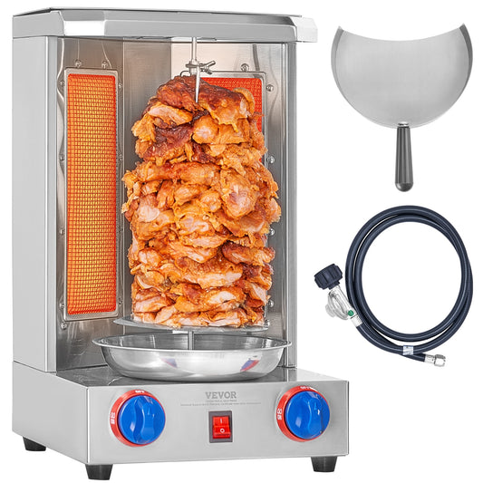 VEVOR 13-in x 11.6-in Non-Stick 110V Gas Shawarma Machine Foldable Electric Griddle with Removable Drip Tray (4-Watt) LSKRJ13BRQBW33135V1