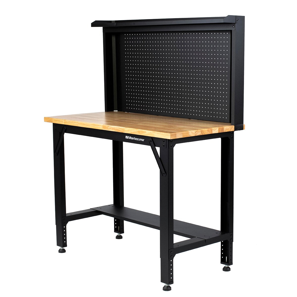 Montezuma 42-in L x 29-in H Black Wood Adjustable Height Work Bench MWB482454B