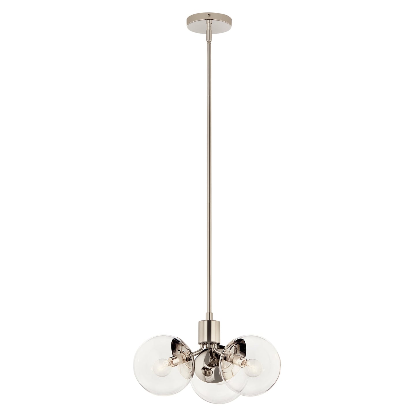 Kichler Silvarious 3 -Light Polished Nickel Modern/contemporary For Use in Bedrooms, Dining Rooms, Foyers, Kitchens, Living Rooms Chandelier 6297657