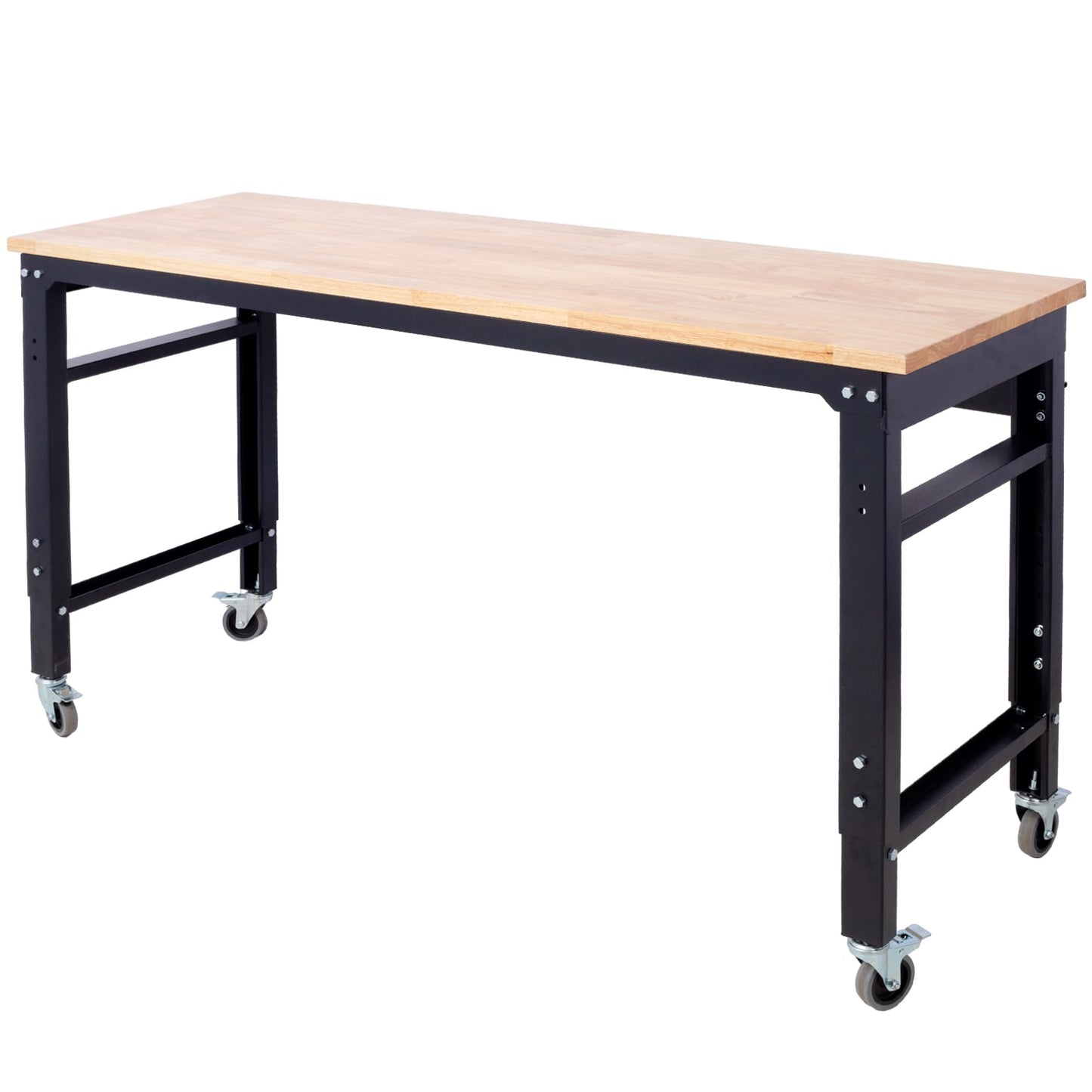 Siavonce 60-in L x 45-in H Black Wood Adjustable Height Work Bench XH60405