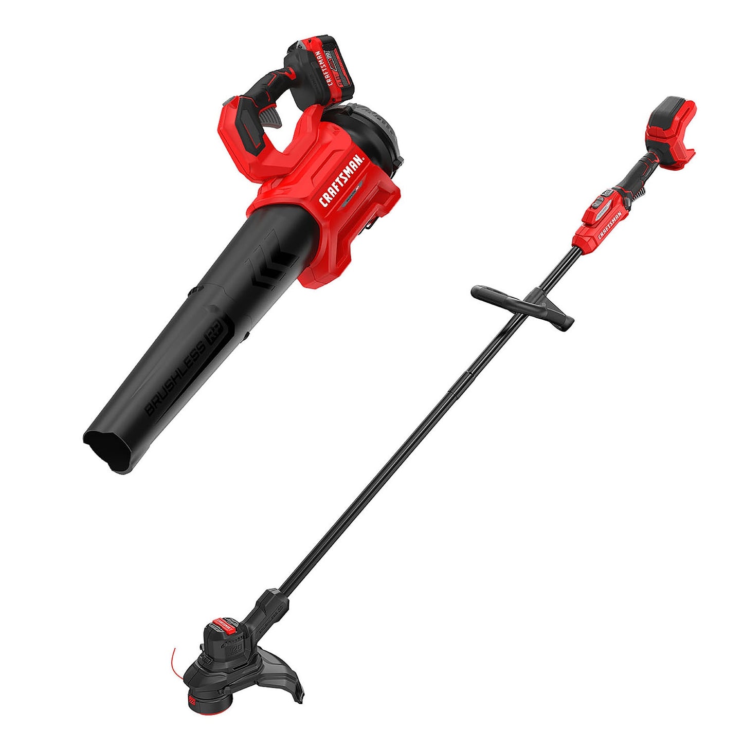 CRAFTSMAN V20 Brushless RP 20-volt Max Cordless Battery String Trimmer and Leaf Blower Combo Kit 5 Ah (Battery & Charger Included) CMCK497P1