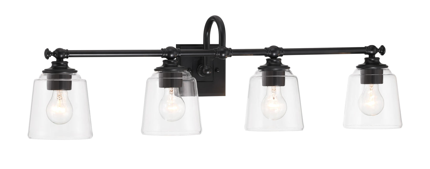 Minka Lavery Antonia 35-in 4 -Light Matte Black Modern/contemporary Vanity light bar