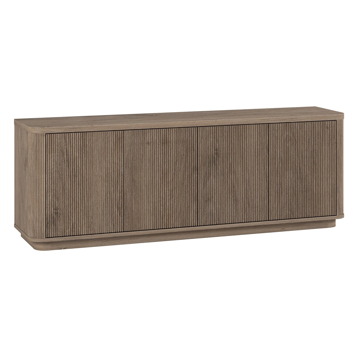 Hailey Home Easton Transitional Antiqued Gray Oak TV stand ( Accommodates TVs more than 70-in )