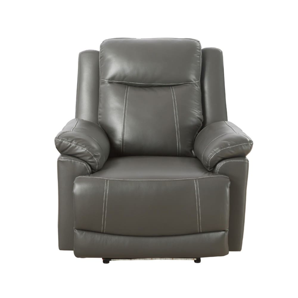 Siavonce Modern Gray Faux leather Accent Chair