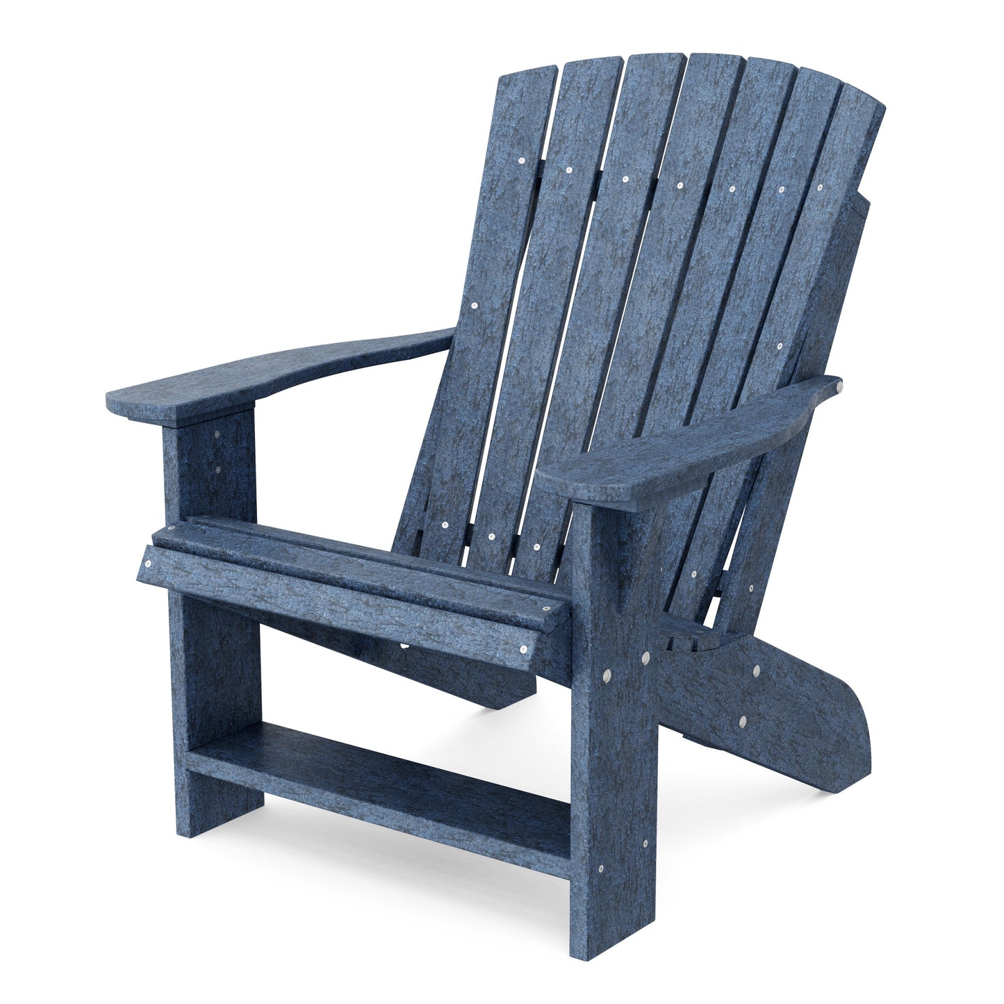 Wildridge Heritage Patriot Blue HDPE Frame Stationary Adirondack Chair with Slat Seat