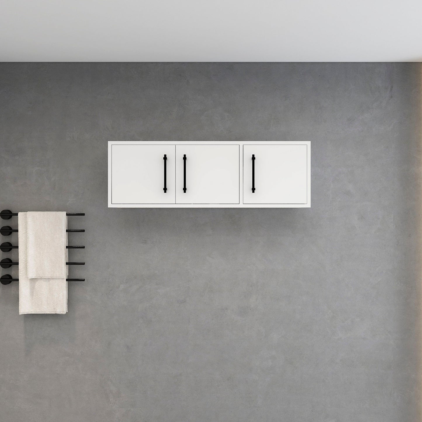 BV Better Vanity Victoria 42-in x 13.78-in x 11.8-in Gloss White / Right Side Door Soft Close Bathroom Wall Cabinet