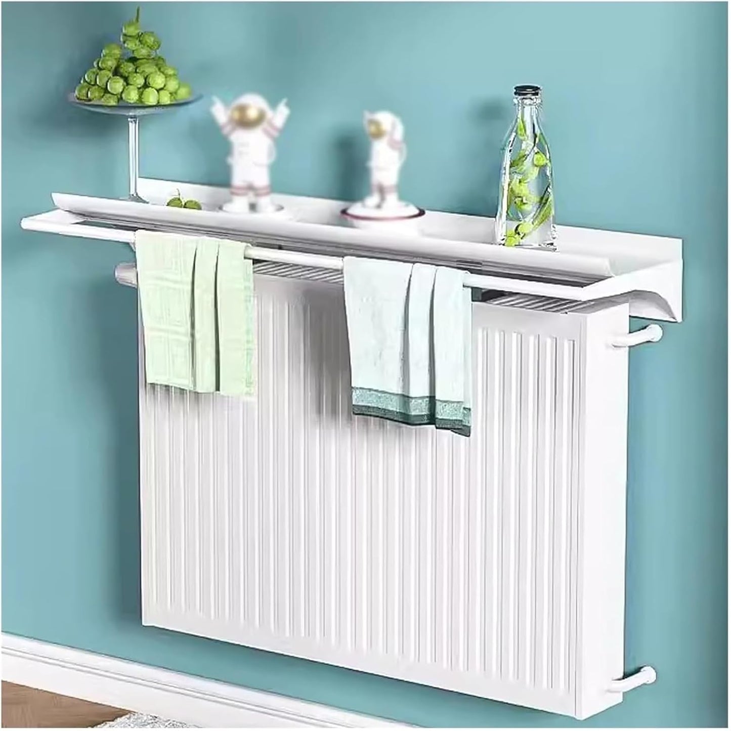 Radiator cover for old radiator,Radiator cabinet, Radiator Cover Shelf Home Office Bars Hotel Above Heater with Towel Bar Indoor Plant Over(L 100cm(39.4in))