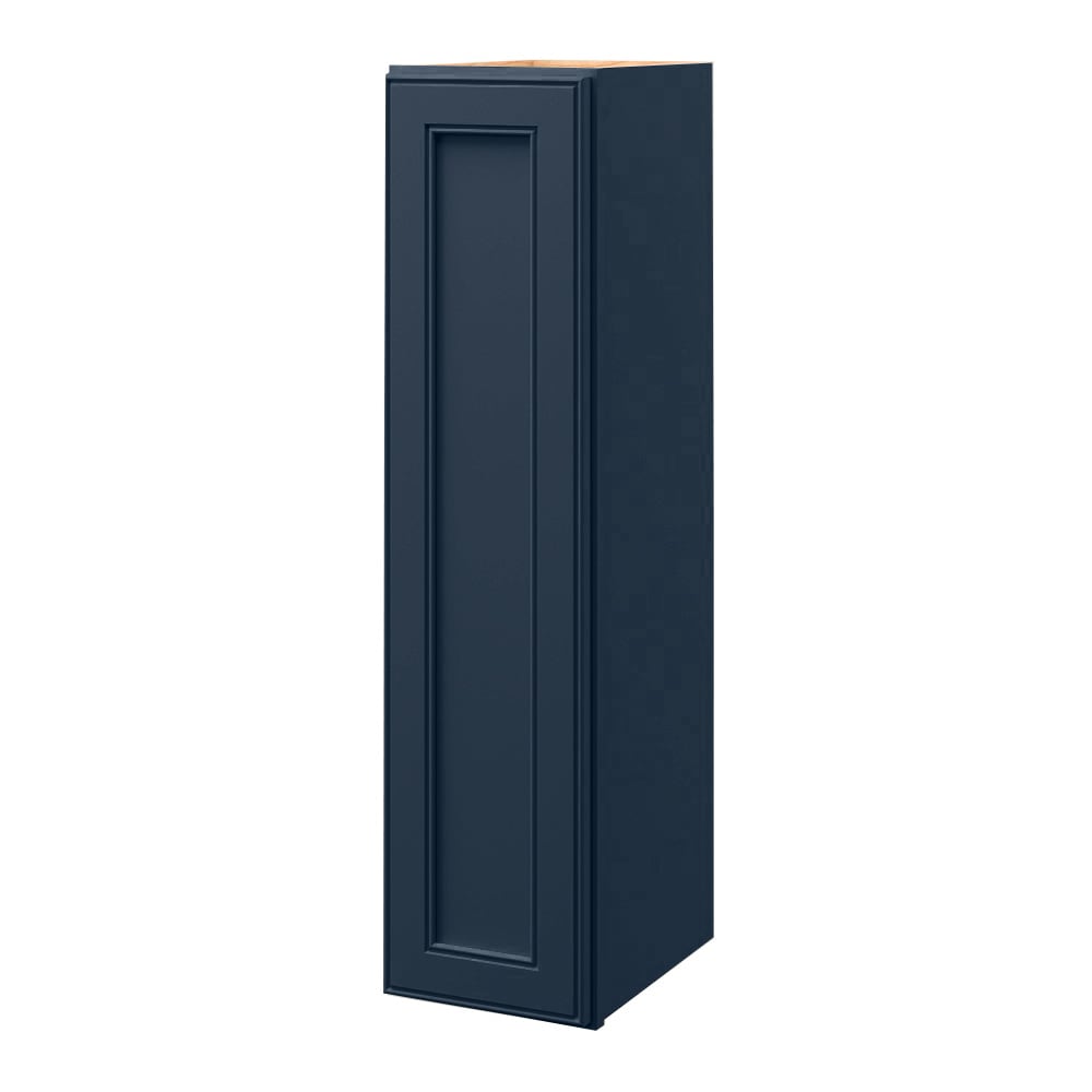 allen + roth Southam 9-in W x 39-in H x 12-in D Navy Wall Fully assembled Cabinet Recessed Panel