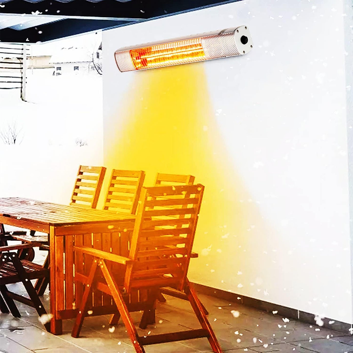 Ceiling Mounted Patio Heater, Outdoor Patio Heater, 1500W Fast Heating Electric Infrared Heater, IP65 Waterproof Space Heater Lamp for Home/Commercial