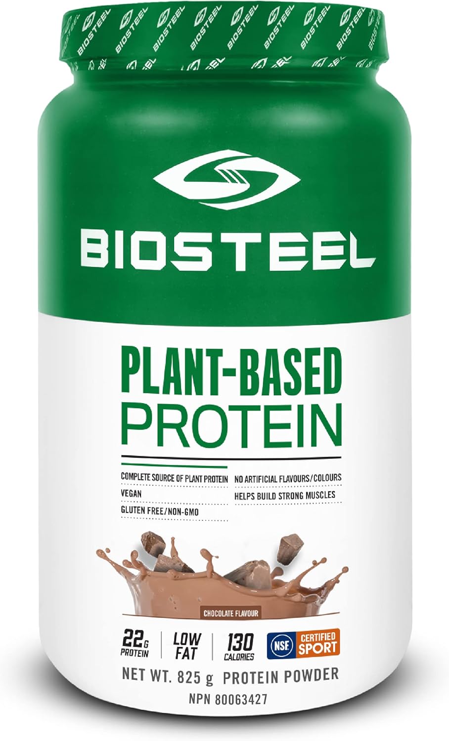 BioSteel Vegan Protein Powder - Chocolate, NSF for Sport, 1.8 lbs, 22g Protein, 25 Servings - Plant Based Protein Powder with Brown Rice, Pea & Pumpkin Seed - Premium Plant Protein Powder