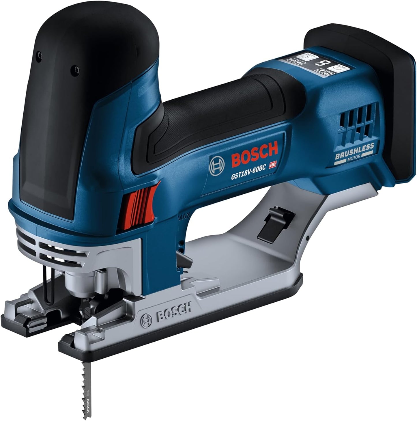 BOSCH GST18V-60BCN 18V Brushless Connected Barrel-Grip Jig Saw, 3,800 SPM, LED Light, Tool-free Blade Change (Bare Tool)
