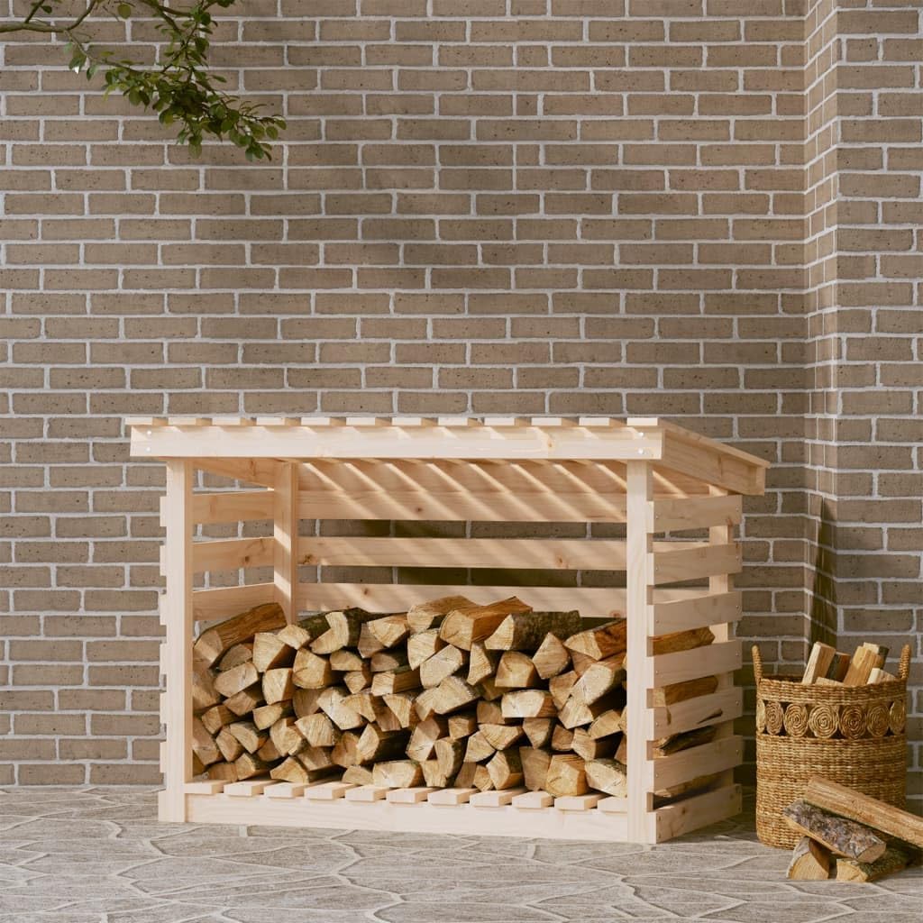 Firewood Rack 42.5x28.7x31.1 Solid Wood Pine 42.11KG