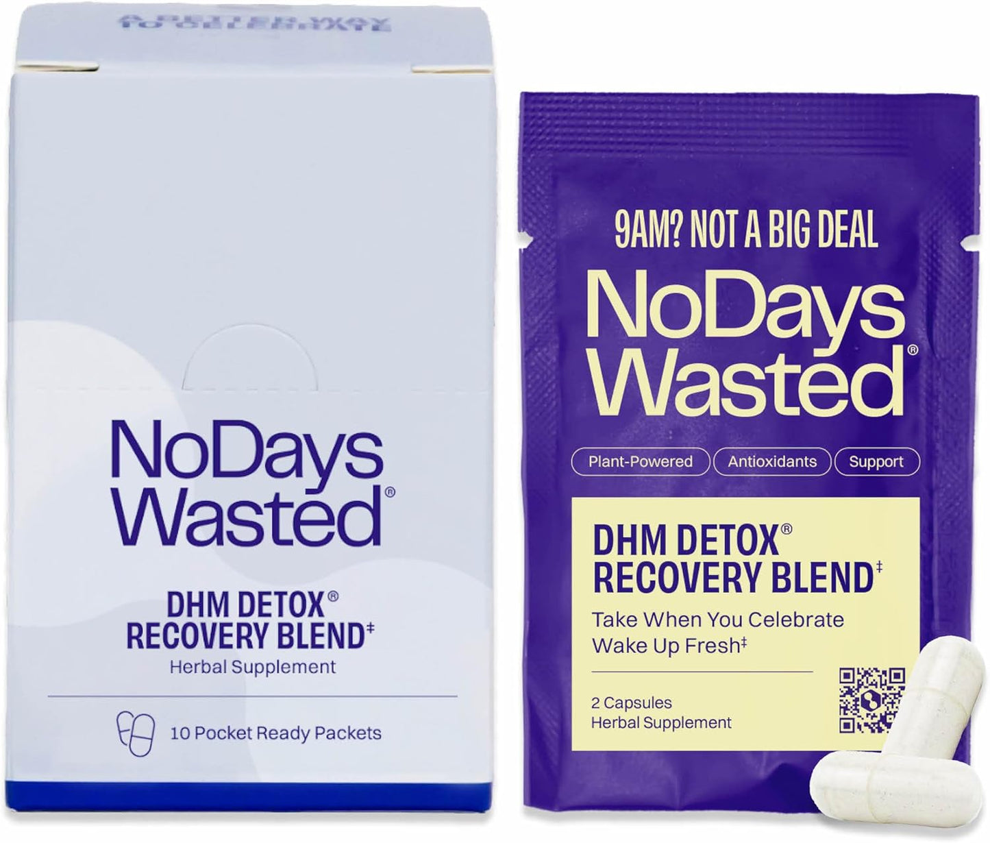 DHM Detox® - No Days Wasted® - New Look - Dihydromyricetin (DHM Supplement), Milk Thistle, Prickly Pear, B Vitamins, Hydration Electrolytes Blend-Take During Evening for Better Next Day and Recovery