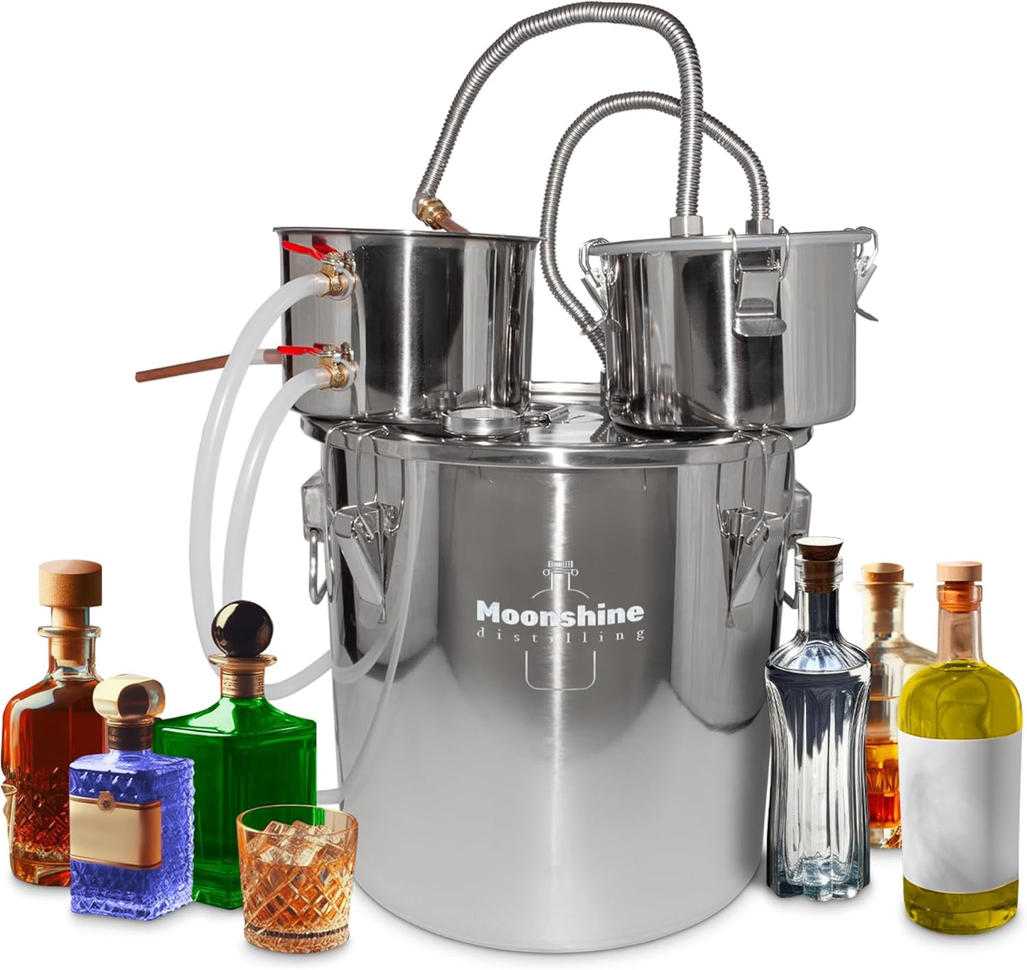 Moonshine Still | Alcohol Wine Distiller | Distilling Kit | Stainless Steel (8 Gal (30L))