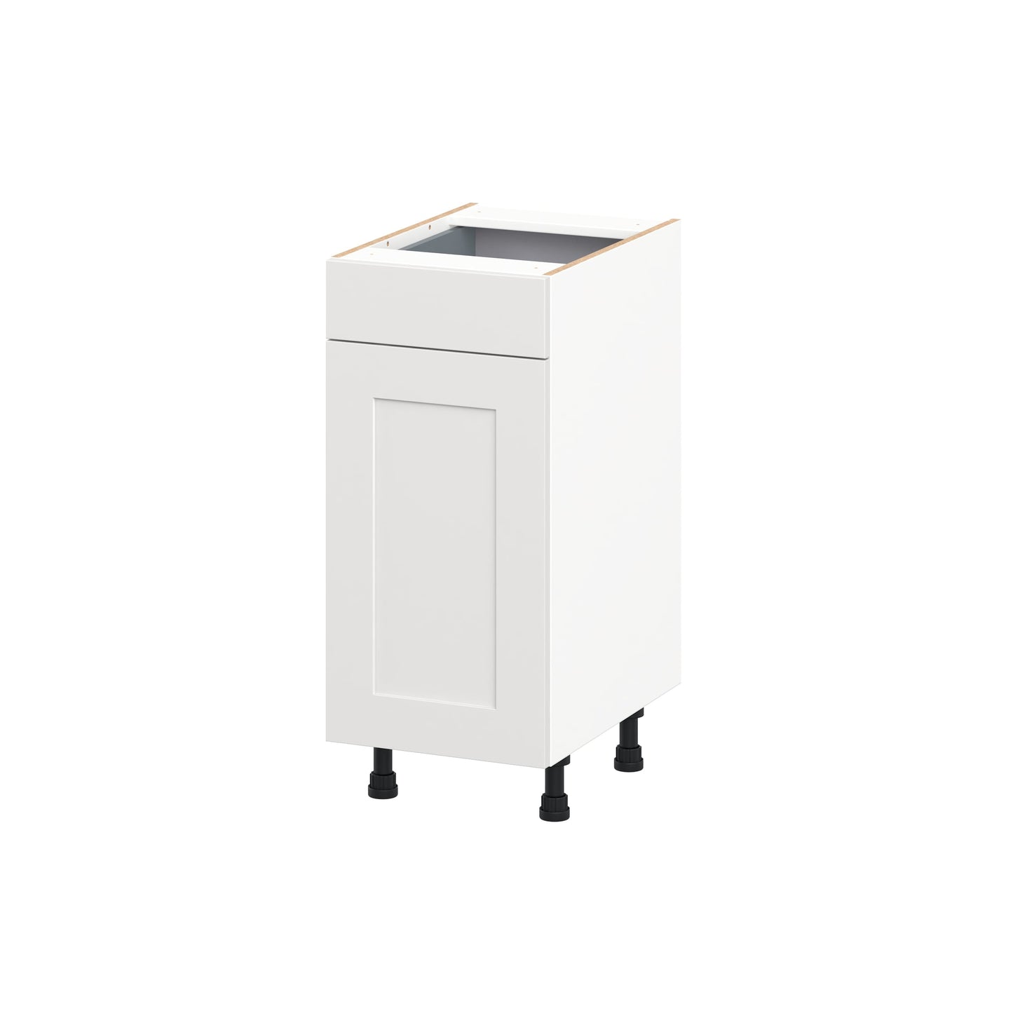 Hugo&Borg Jolie 15-in W x 34.5-in H x 21-in D Warm White Base Fully assembled Cabinet Recessed Panel