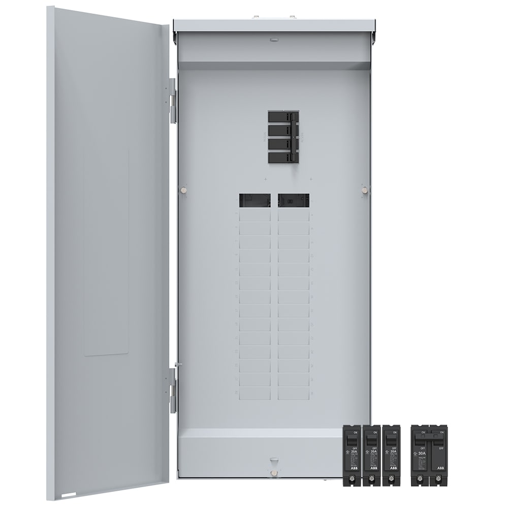 ABB ReliaHome P-Series 200 -Amp 30 -Spaces 60 -Circuit Outdoor Main Breaker Plug-On Neutral Load Center (Value Pack)