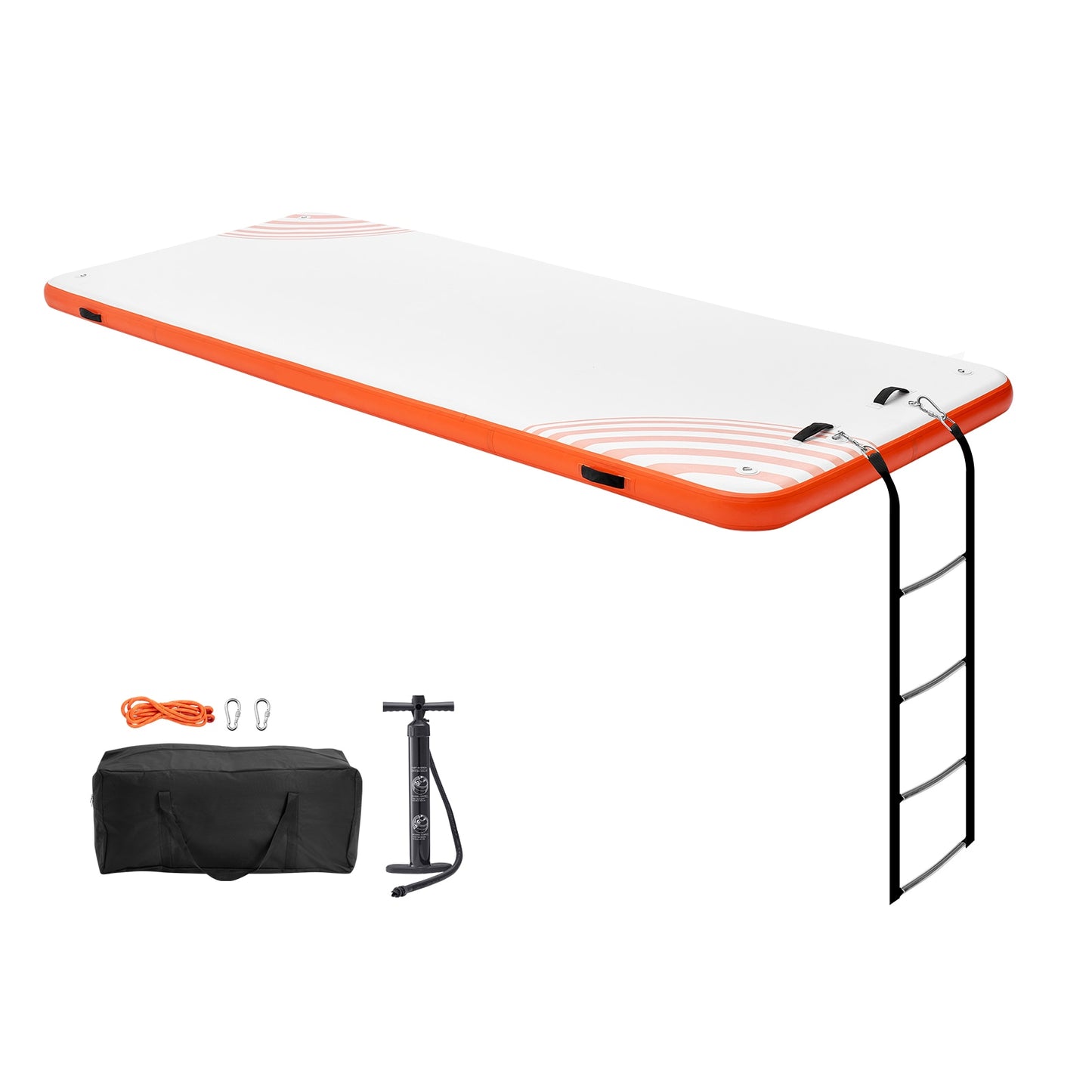 VEVOR Inflatable Floating Dock  15 x 6FT Inflatable Dock Platform  Non-Slip Water Floating Dock Mat with Detachable Ladder and Portable Carrying Bag  Floating Platform Island Raft for Ocean Pool Beach