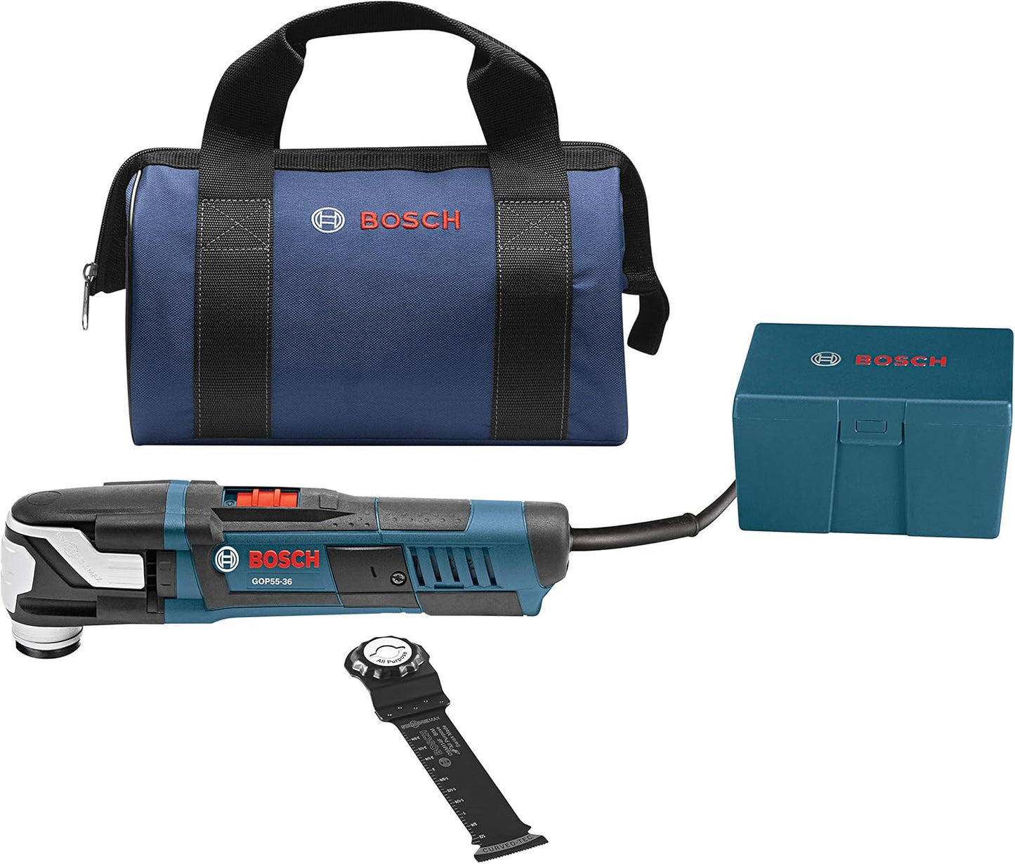 Bosch GOP55-36B StarlockMax Oscillating Multi-Tool Kit with Snap-In Blade Attachment