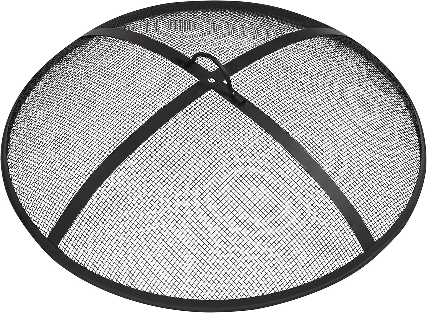 Sunnydaze Heavy-Duty Steel Mesh Fire Pit Screen - Fire Pit Spark Screen with Handle - 40-Inch Diameter