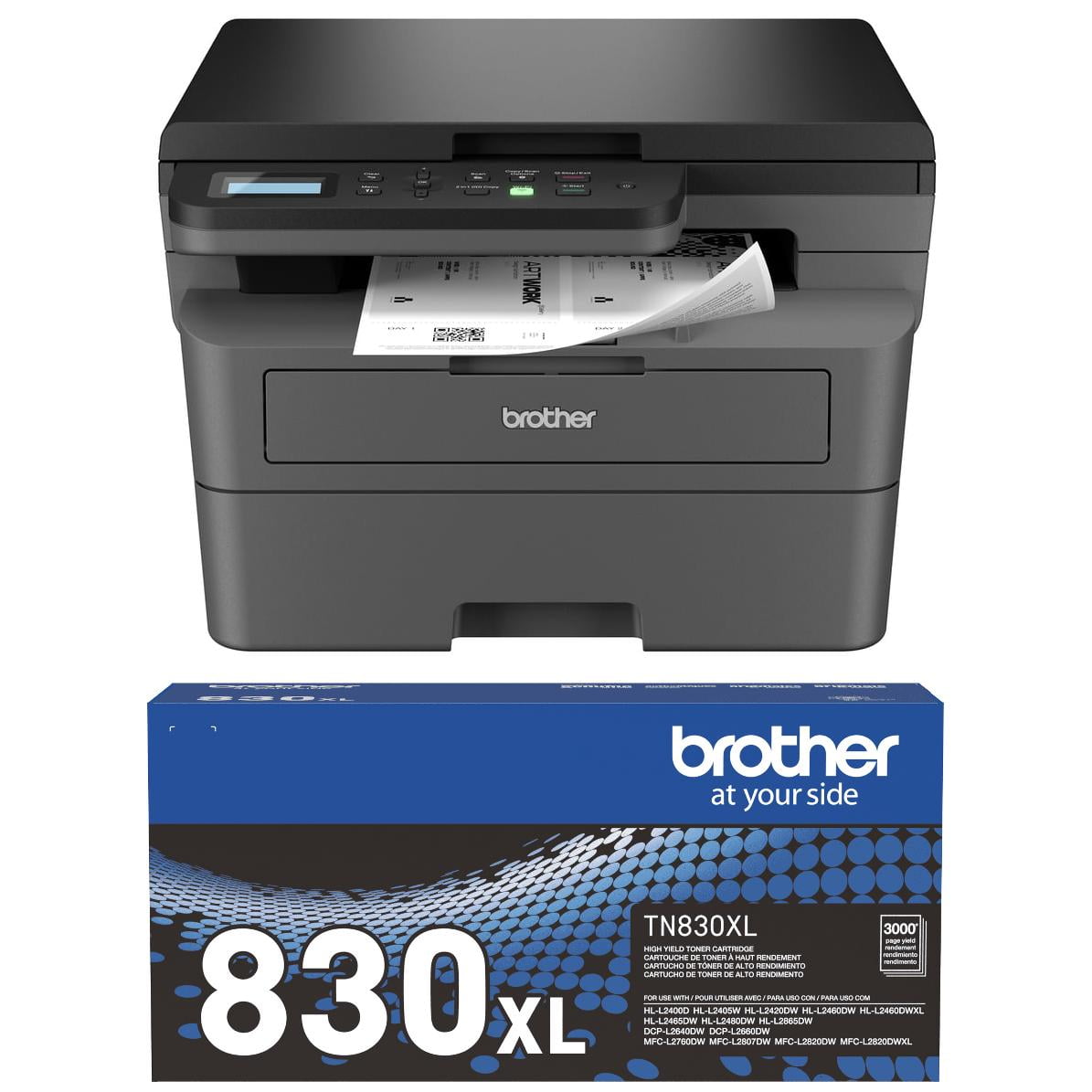 Brother HL-L2465DW Monochrome Multi-Function Laser Printer Plus Toner (Bundle)