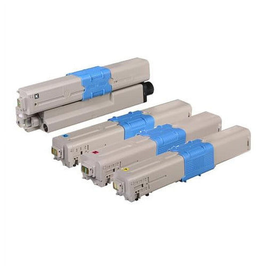 Compatible Okidata 46507504 / 46507503 / 46507502 / 46507501 toner cartridges - 4-pack