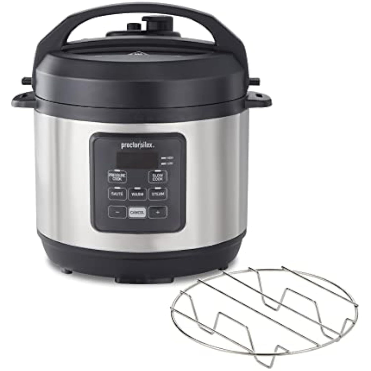 Electric Pressure Cooker Multi-Cooker - 3 Quart Stainless Steel, 4-in-1 for Slow Cook, Steam, Sauté & Rice - Easy-Clean Kitchen Cleaning Solution - Deal + Free Shipping