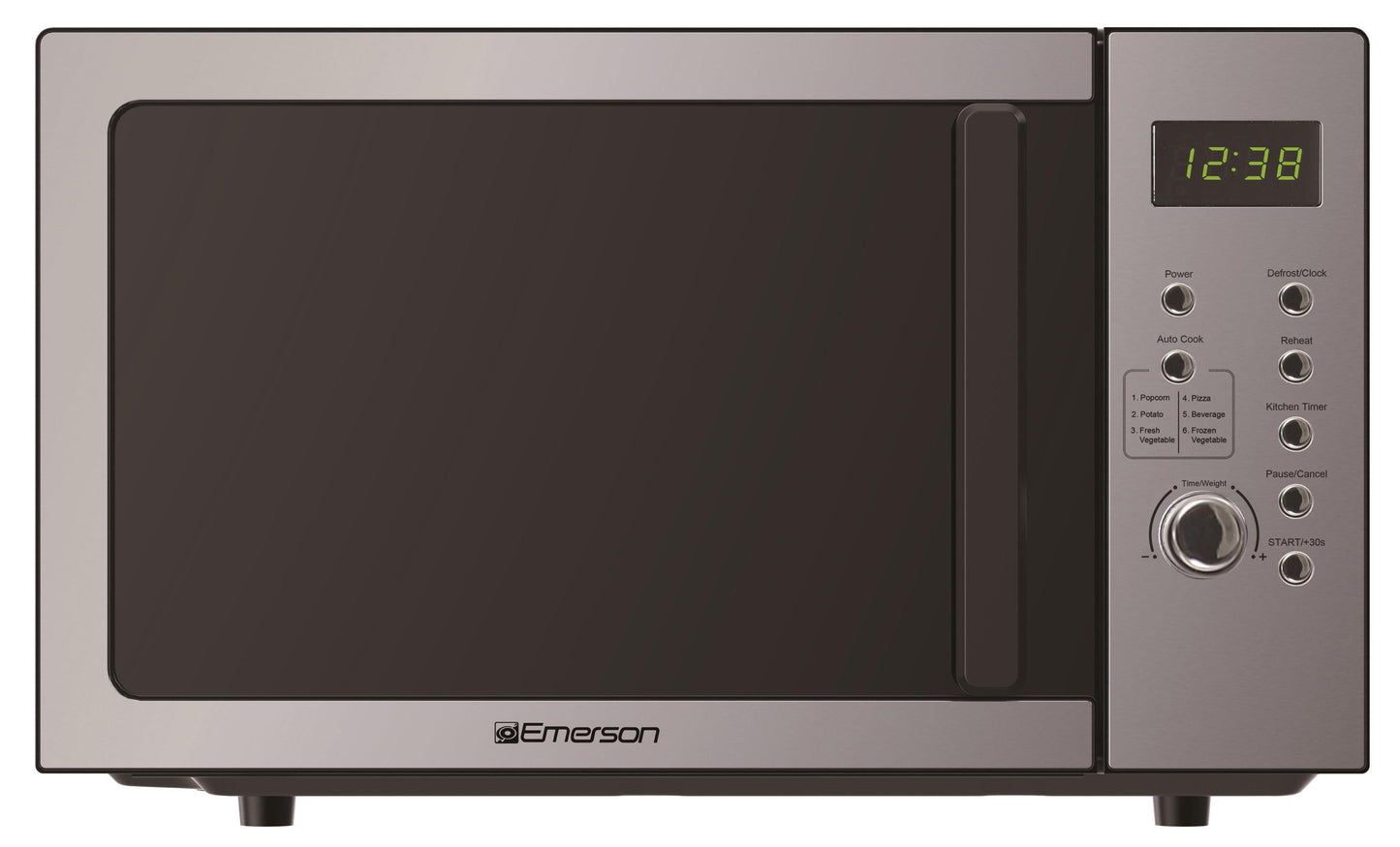 Emerson 0.9 Cu Ft, 900W Digital Control Countertop Microwave Oven, Stainless Steel - MW9005SS