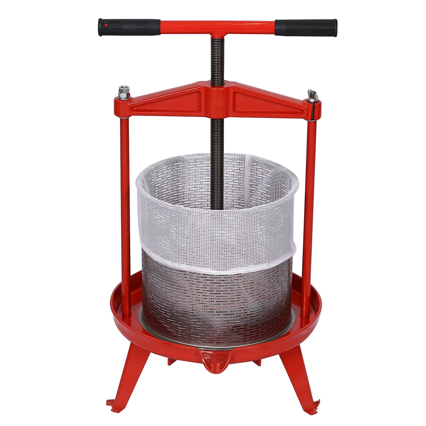Fruit Manual Press Juices Press High Capacity 12 To 18 Pounds Juicer With Thick Stainless Steel t Basket , T-shaped Hand Shank For Orange, Grapes