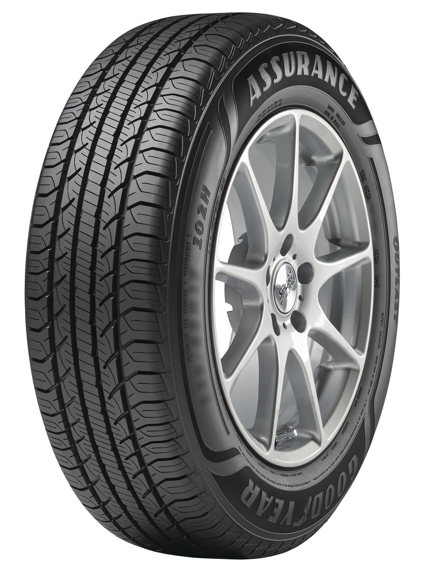 Goodyear Assurance Outlast 225/65R17 102H All-Season Tire Fits: 2018-23 Chevrolet Equinox LT, 2015-17 Subaru Outback 3.6R Touring
