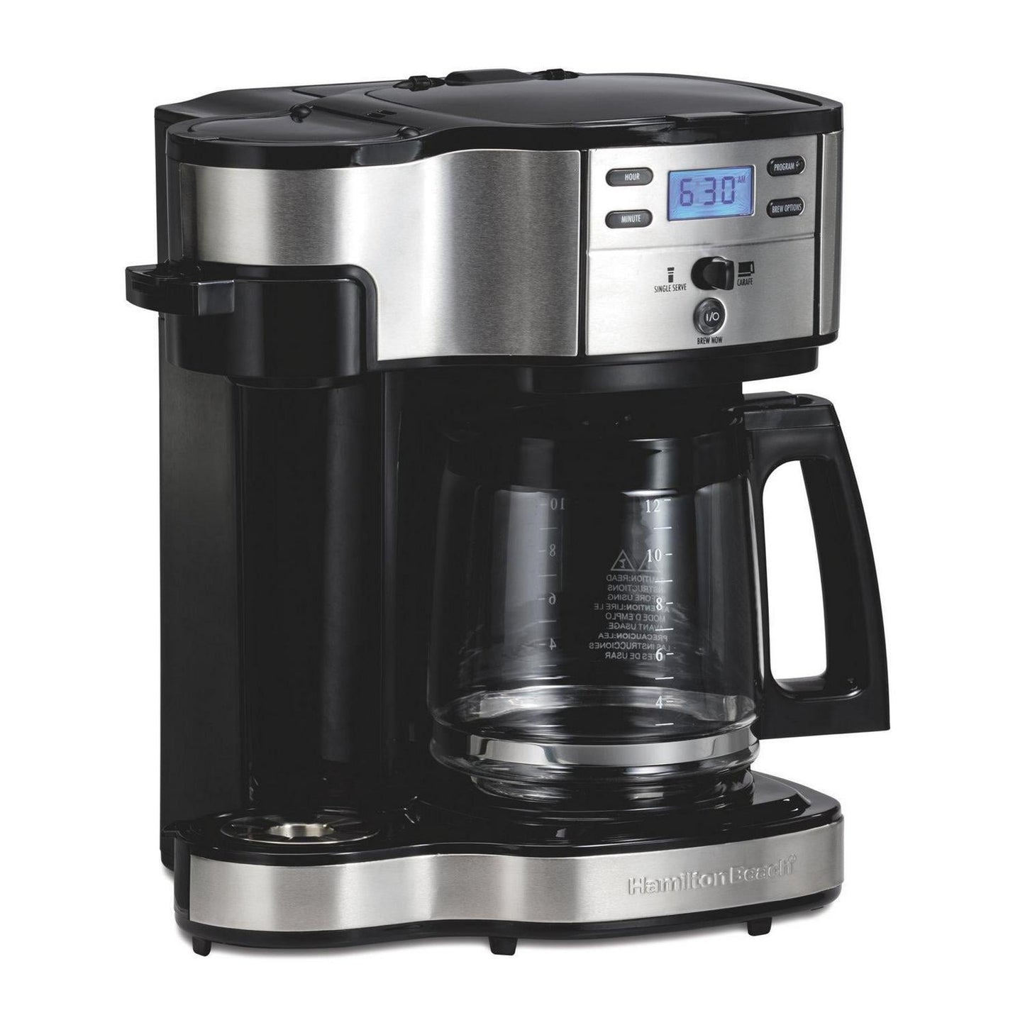 Hamilton Beach Hamilton Beach 2-Way Brewer 12 Cup Glass Carafe Stainless Steel
