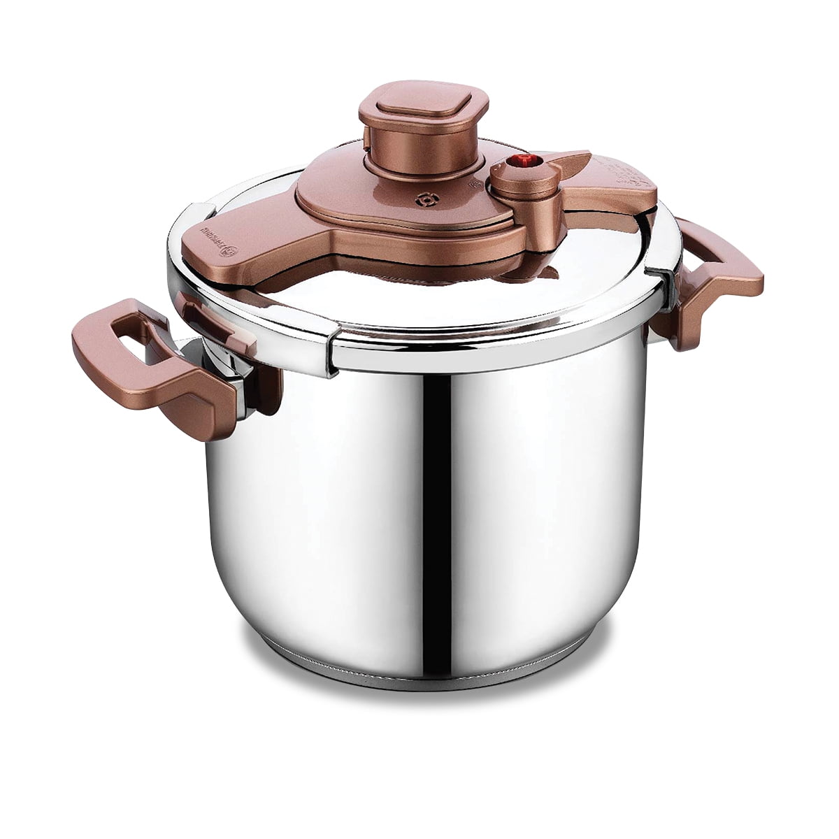 KORKMAZ Tessa Pressure Pot, Stainless Steel Pressure Cooker with Pressure Settings and Smart Lock System, 7.40 qt