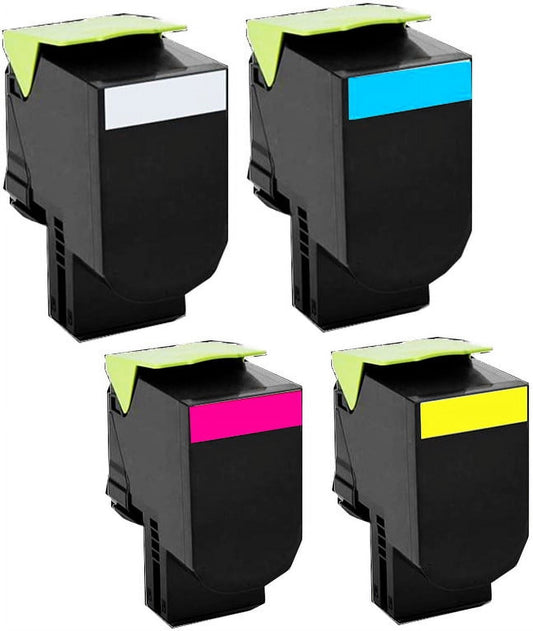 Remanufactured Lexmark C540H1KG / C540H1CG / C540H1MG / C540H1YG toner cartridges - 4-pack