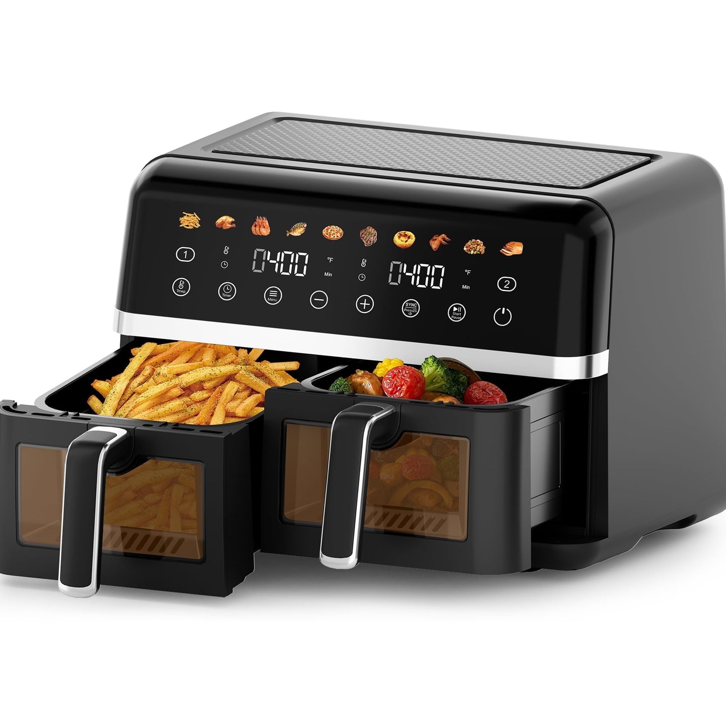 Whall 12QT Touchscreen Air Fryer Oven with 12 Pre-set Menus and Clear Window, Less Oil
