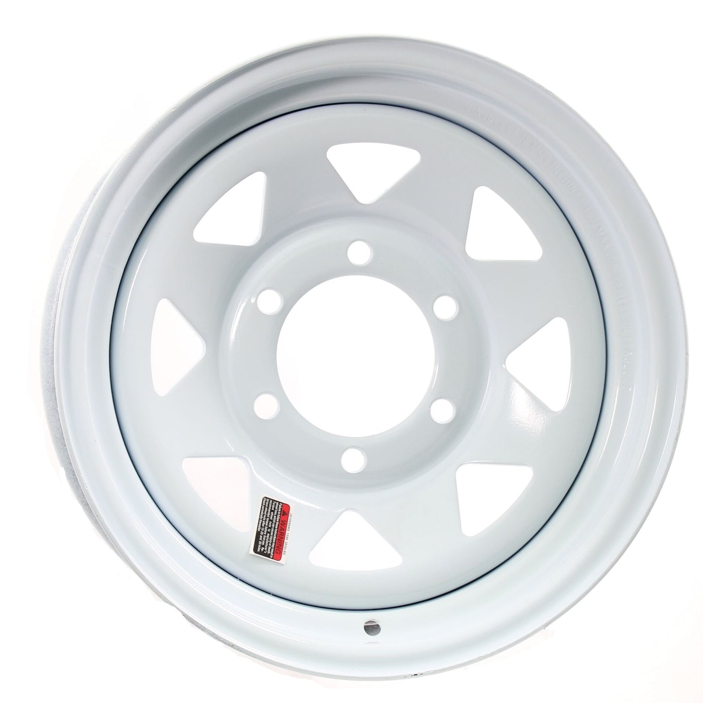 eCustomrim Trailer Rim 15 in. White Spoke Wheel 15X6 15 x 6 in. 6 Lug Hole Bolt