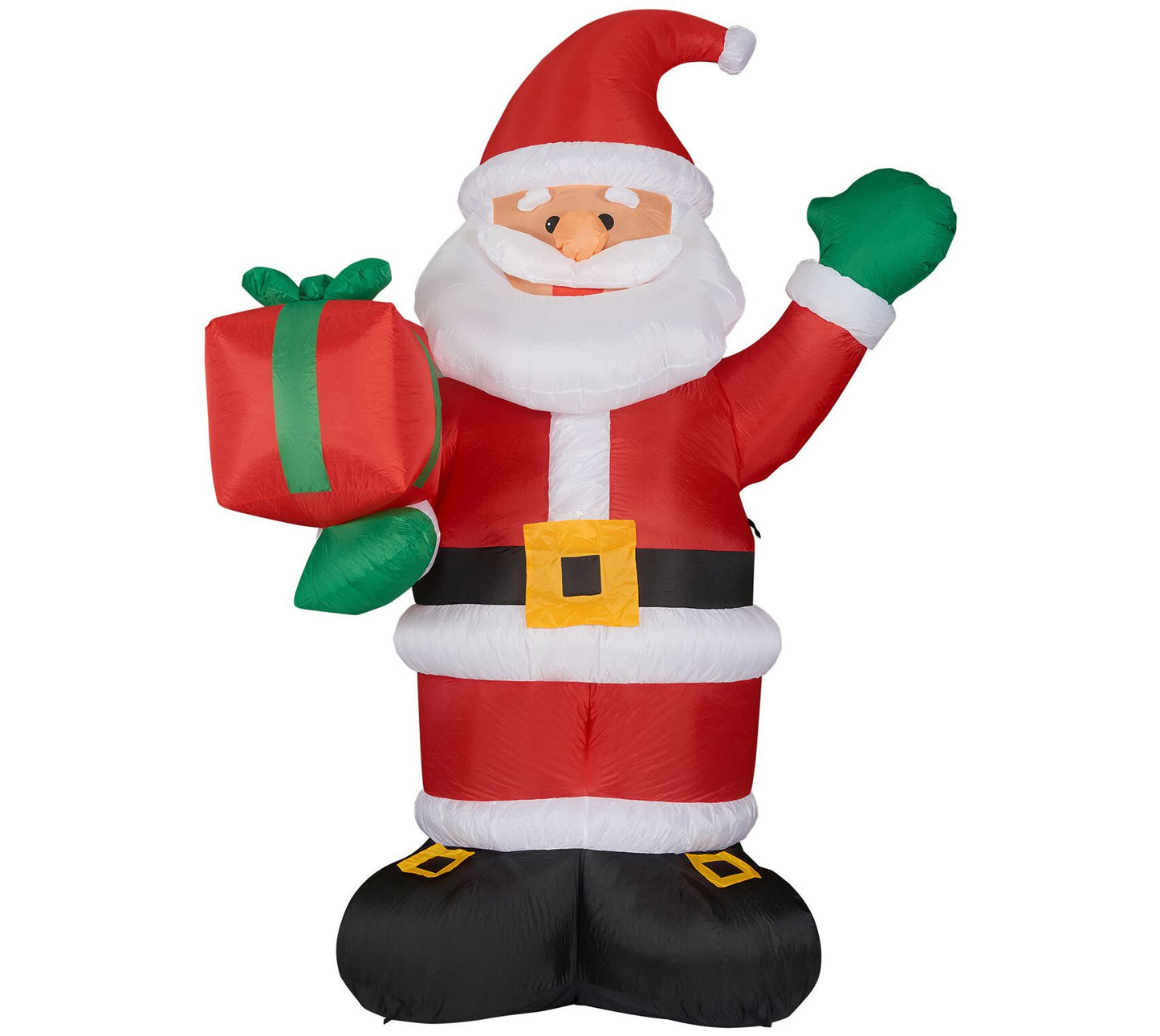 Fraser Hill Farm 10-Ft. Tall Santa Claus Holding Gift, Outdoor