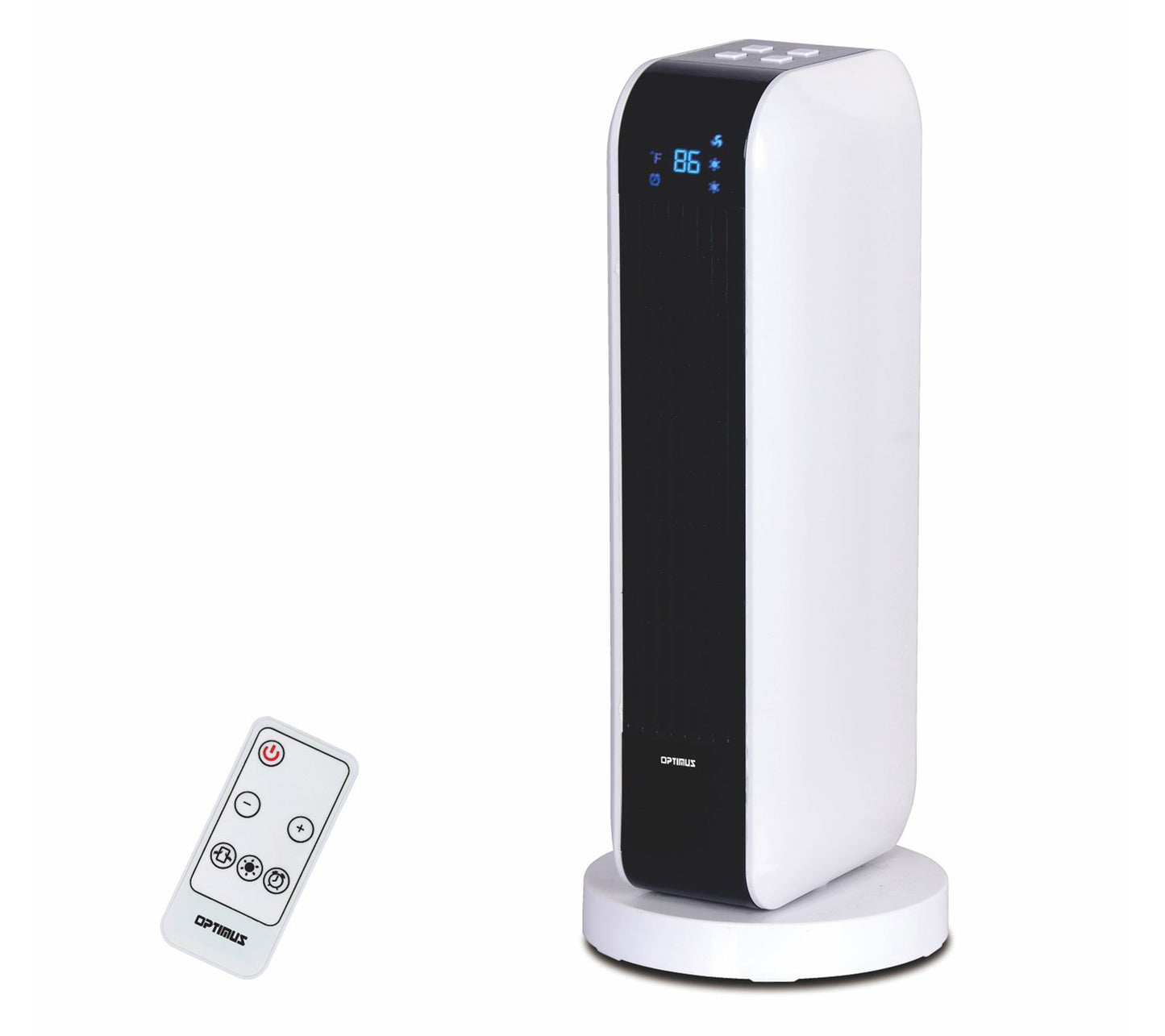 Optimus 17" Oscillating Tower Heater with Remot e