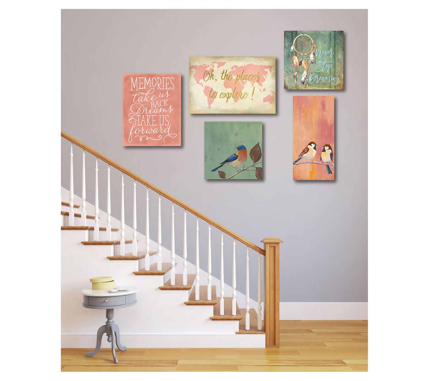 Courtside Market Places To Explore 5-Piece Canvas Set