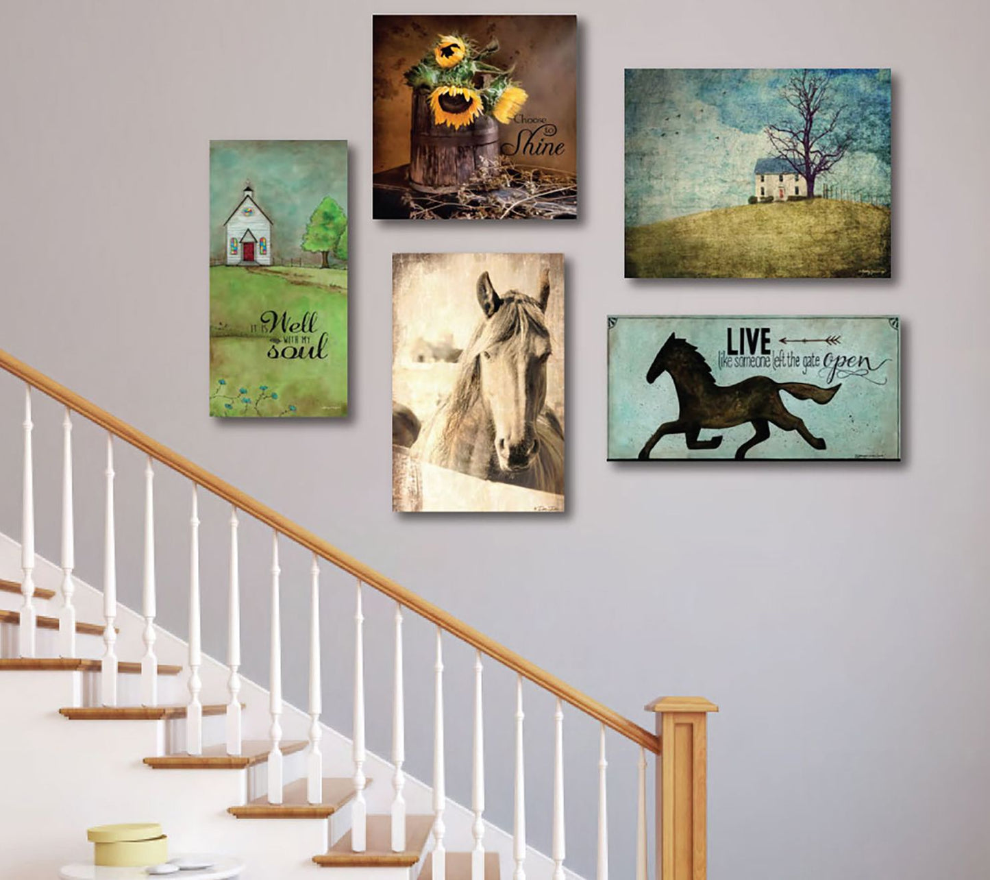 Courtside Market House Farm 5-Piece Canvas Set