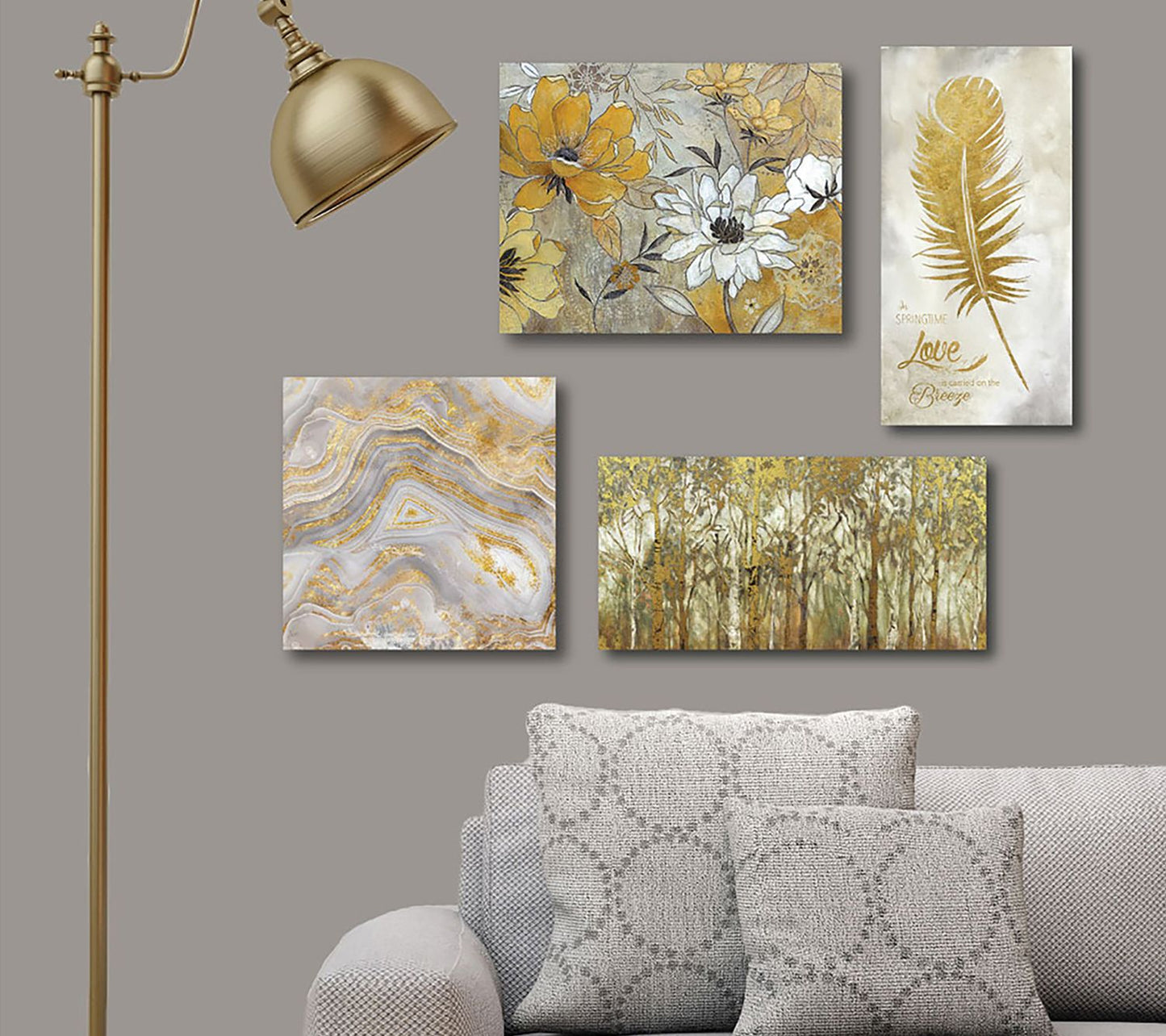 Courtside Market Golden Sun 4 Piece Canvas Set