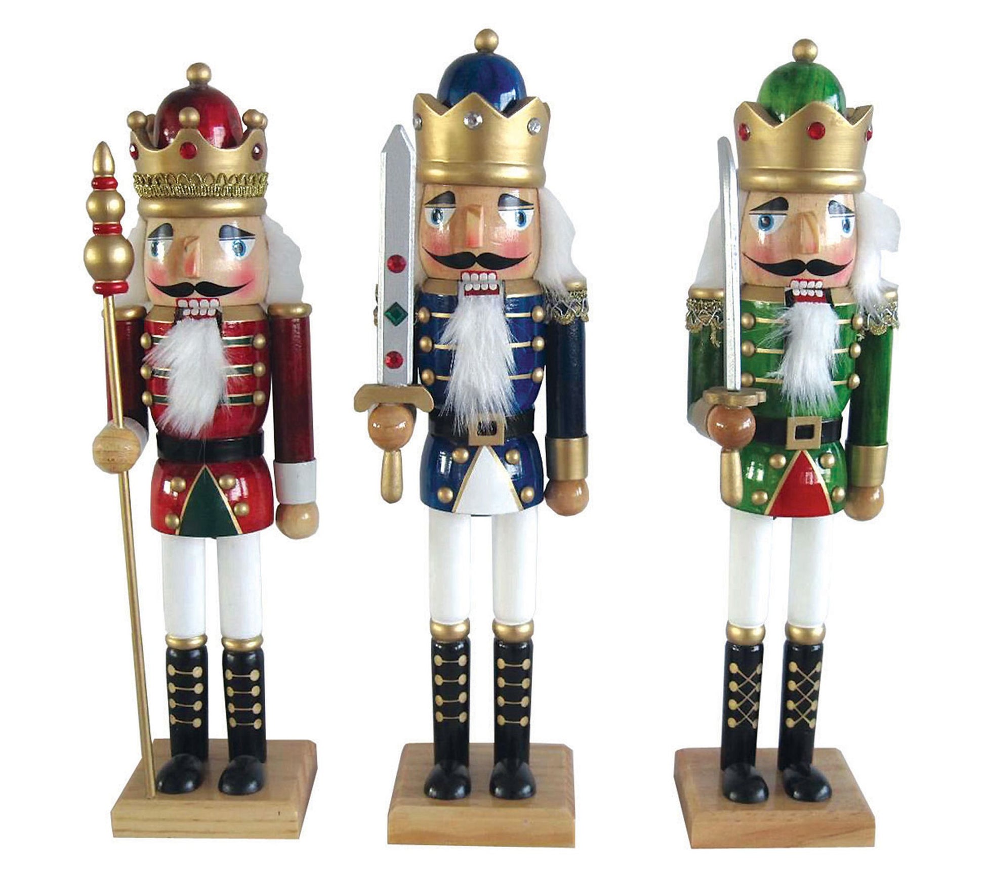 Santa's Workshop 14.25" Royal King Nutcracker,et of 3