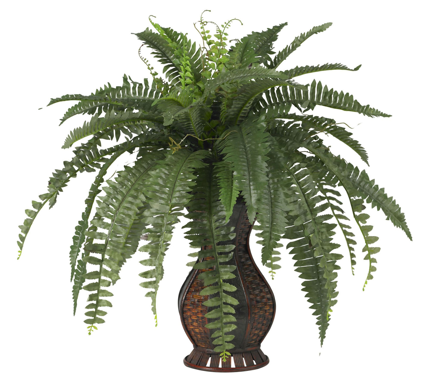 Boston Fern with Urn Silk Plant by Nearly Natural