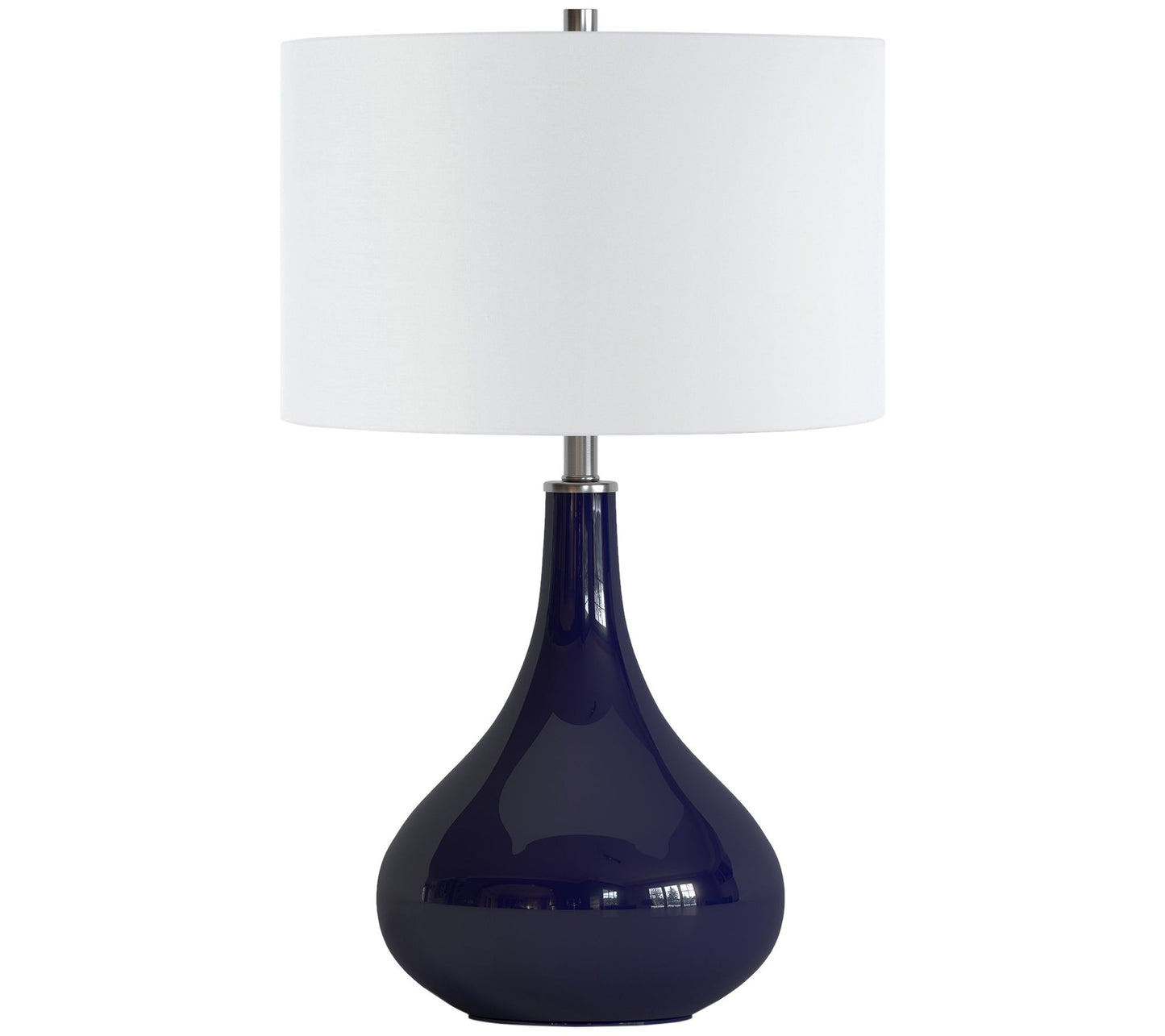 Hudson & Canal Mirabella Simple Table Lamp WithGlass Base