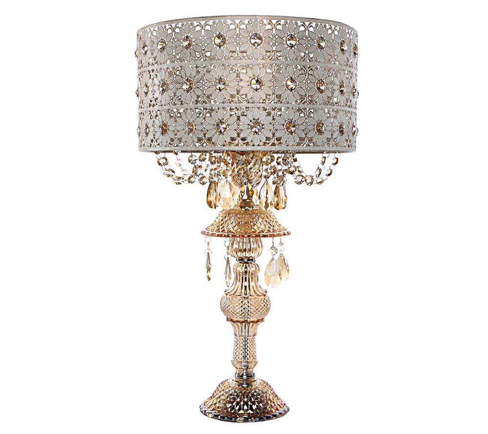 River of Goods 24"H Jeweled Blossoms Table Lamp