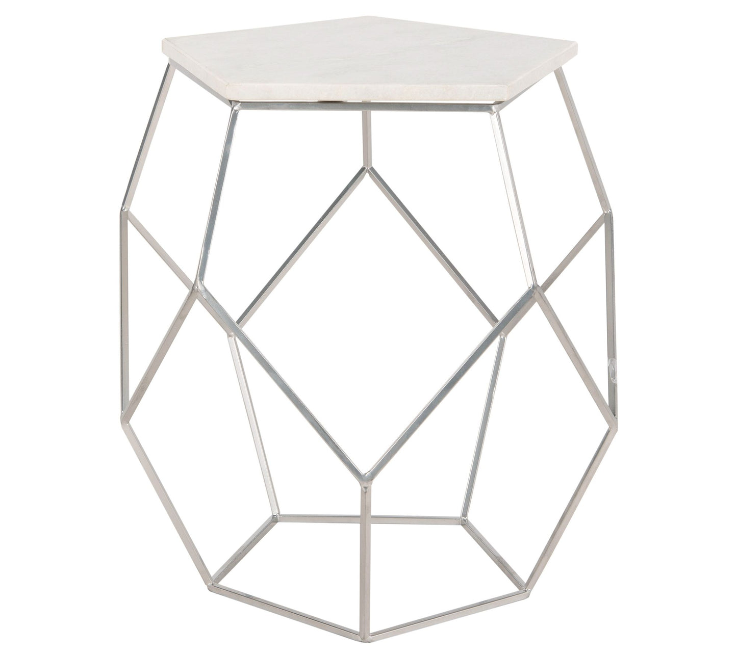 Safavieh Modern Pentagon Marble Top Side Table