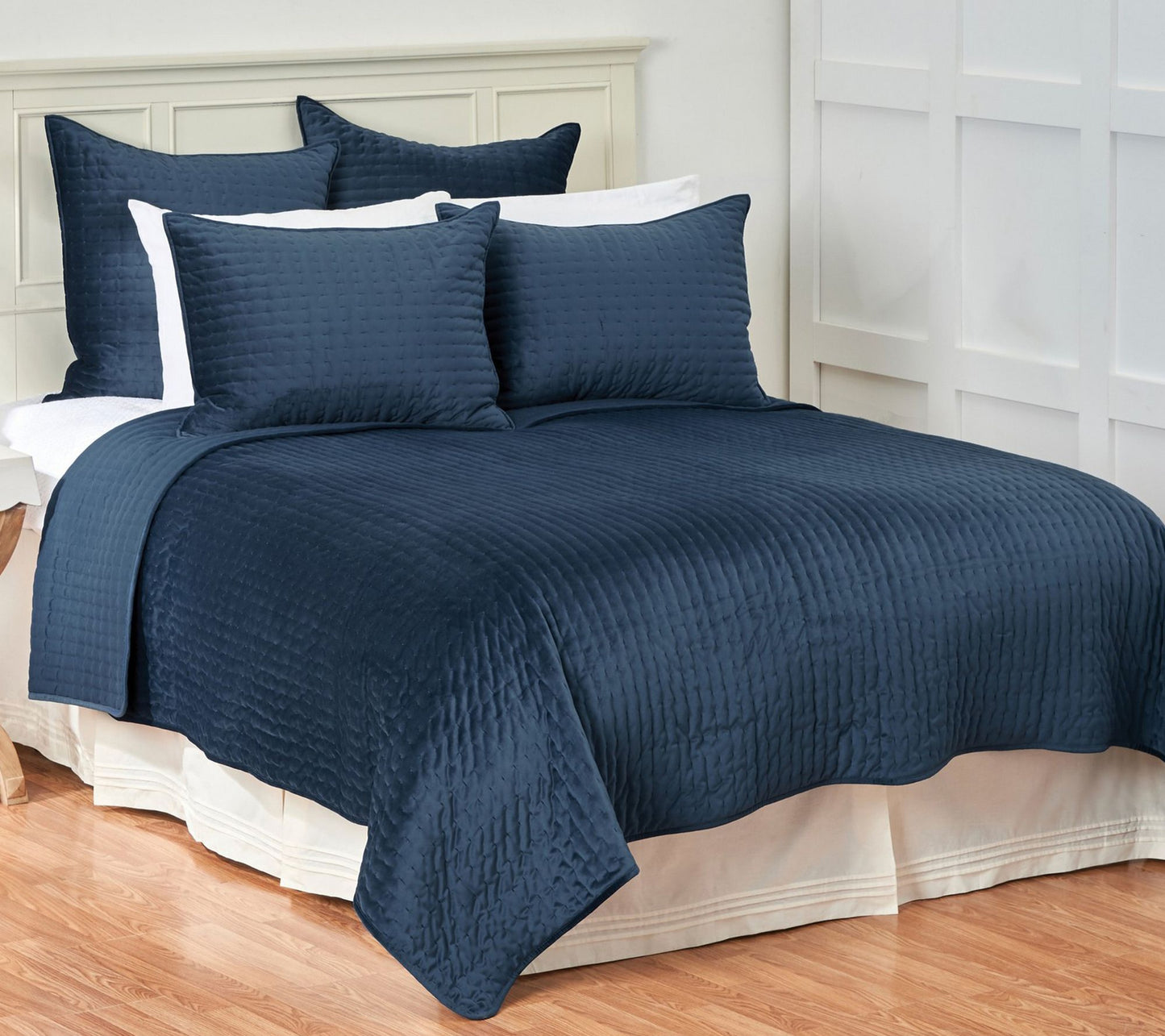 C&F Home Lapis Velvet Twin Quilt Set