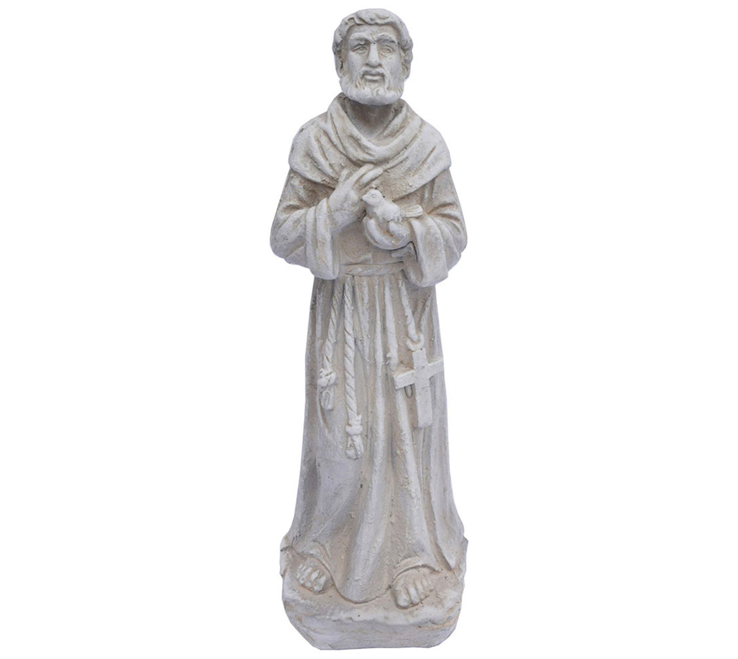 Cold Cast St. Francis, Antique White by Santa's Workshop