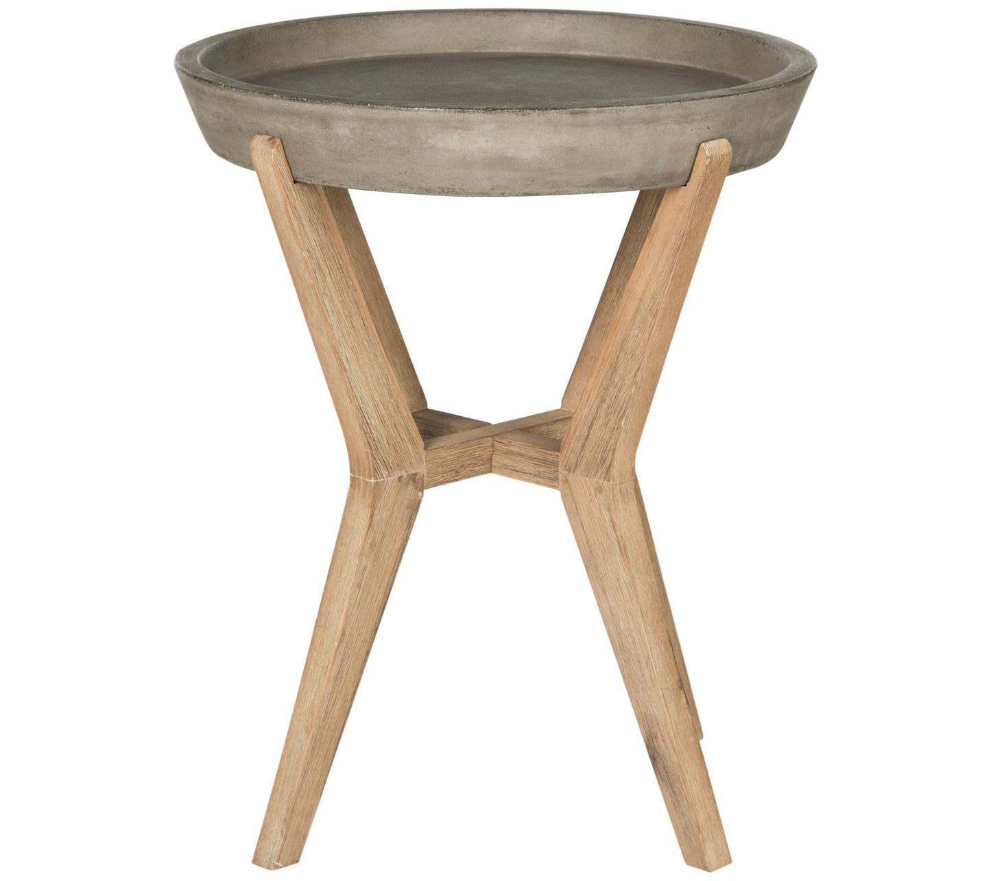 Celeste Indoor/Outdoor Modern Concrete End Table by Safavieh