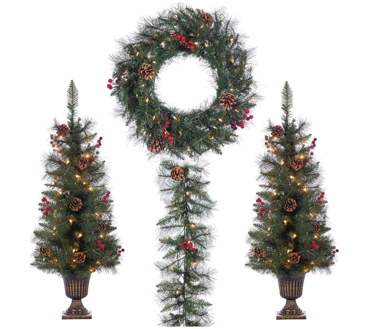Asst. Set of 4 Jefferson Pine Seasonal Greenery by Gerson Co.
