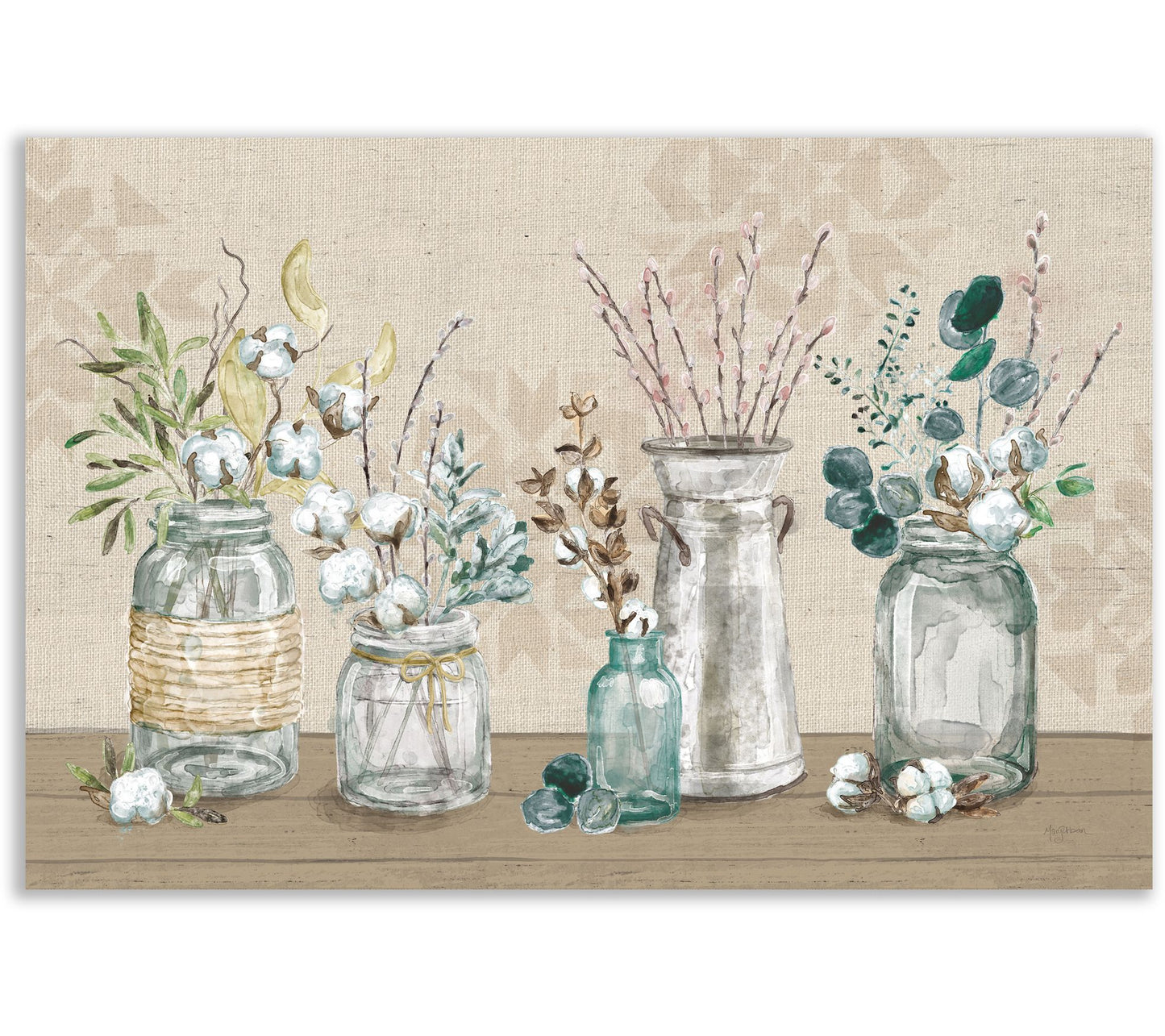 Courtside Market Cotton Bouquet I 24x36 CanvasWall Art